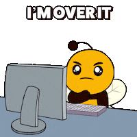 Angry Plan B Sticker by Plan Bee Studios