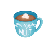 sammydoo love hot coffee friends Sticker
