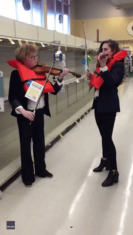 Violinists Channel 'Titanic' to Mourn Absence of Toilet Paper at Santa Monica Store