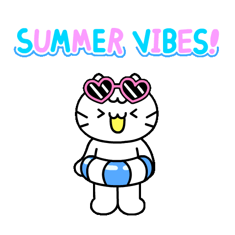 Summer Solstice Cat Sticker by Mikitti