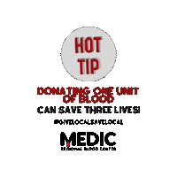Donate Donateblood Sticker by MEDIC Regional Blood Center