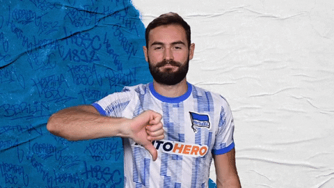 German Thumbs Down GIF by Hertha BSC