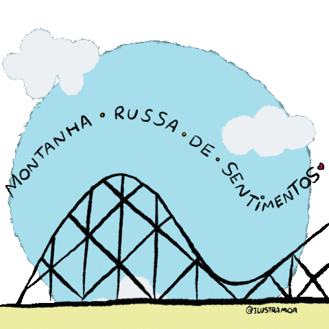 mayoliveiramkt Ilustração ilustra sentimentos montanha russa Sticker