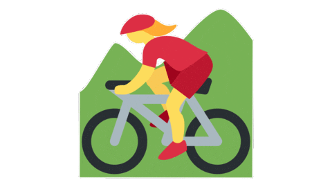 Mountain Bike Woman Sticker by EmojiVid