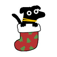 Merry Christmas Dog Sticker by DIVE INN - Die Innovationsagentur