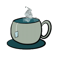 Vabekaestudio coffee relax te vabeka Sticker