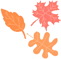 Autumn Leaves Pink Sticker