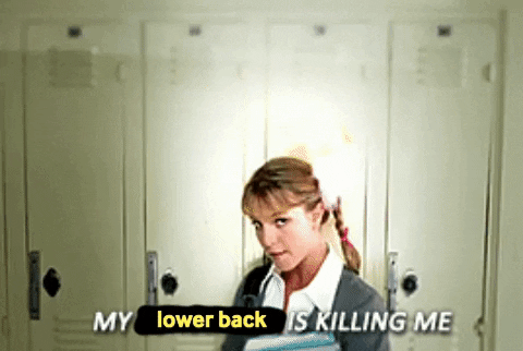 giphygifmaker britney spears back pain baby one more time lower back GIF
