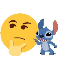 Lilo And Stitch Thinking Sticker by Walt Disney Studios
