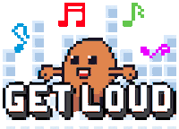 Happy Get Loud Sticker by Memeland by 9GAG