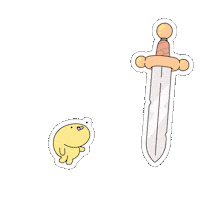 Sword 2D Animation Sticker by doodles