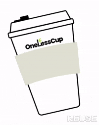 onelesscup coffee green cup sustainable GIF
