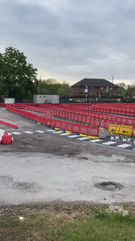 Twickenham Stadium Grounds Set Up for Drive-Thru COVID-19 Testing