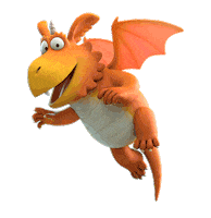 MagicLightPictures dragon flying goldenstar zog Sticker