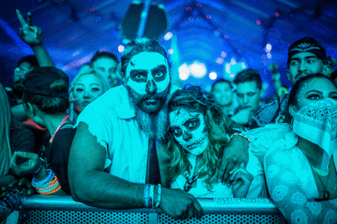 insomniacevents giphyupload party halloween makeup GIF