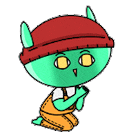 CloverStudios nft alien pray beg Sticker