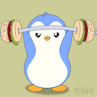 Exercising Fast Food GIF by Pudgy Penguins