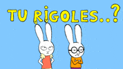 Non Lapin GIF by Simon Super Rabbit