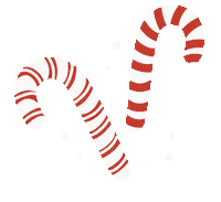 Candy Cane Christmas Sticker