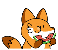 Hungry Fox Sticker