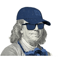 Benjamin Franklin Travel Sticker by MOLDE_co