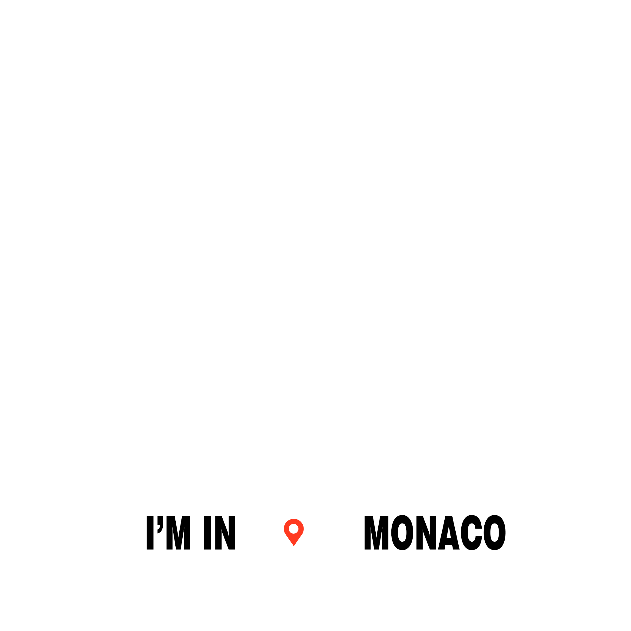 monte-carlo frame Sticker by Vadim Blaustein