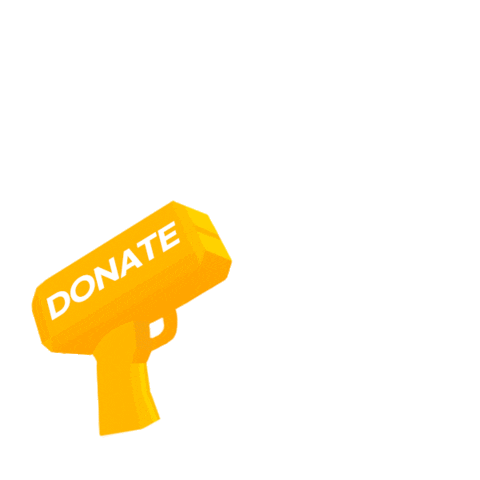 thedirectdonation giphyupload moneygun 플렉스 기부 Sticker