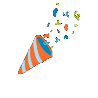 Party Popper Sticker by Hounds Town