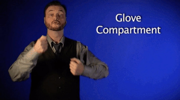 sign language glove compartment GIF by Sign with Robert