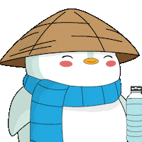 Scared Water Sticker by Pudgy Penguins