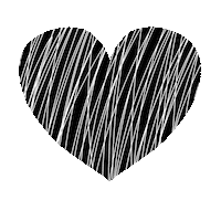 Black And White Love Sticker by Nadine Chaignat