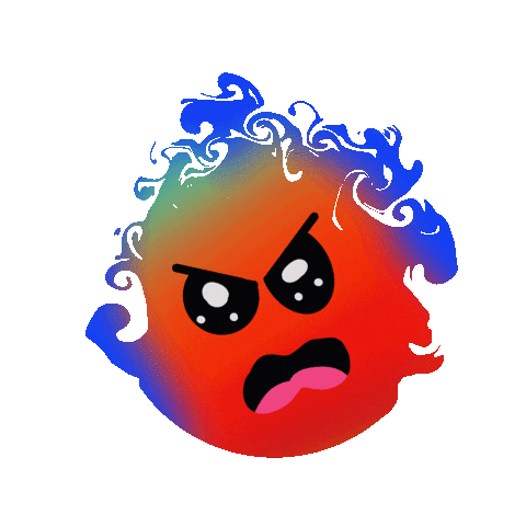 Skushdesigns giphyupload angry fire mad Sticker
