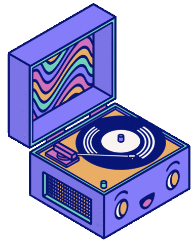Record Player Vinyl Sticker by Mr. Moore