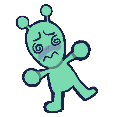 Caterpillart giphyupload alien dizzy caterpillart Sticker