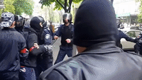 Tear Gas Fired During Clashes in Central Odessa