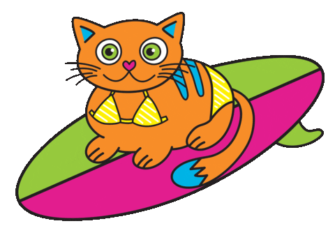 cat hang loose Sticker by Carawrrr