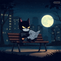 catbatmeme cat meme news night GIF