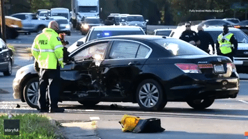 Police Officer in Melania Trump's Huntersville, North Carolina, Motorcade Crashes Motorcycle
