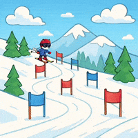 Ski Downhill Skiing GIF by Hero Galaxy NFT
