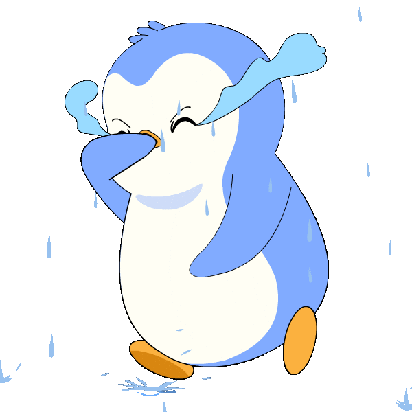 Sad Run Sticker by Pudgy Penguins