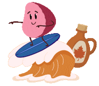 Olymel surf lafleur jambon erable Sticker