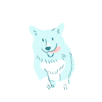 Happy Dog Sticker by Kaila Elders