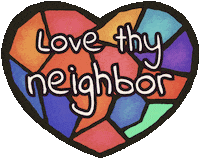 Stained Glass Love Sticker