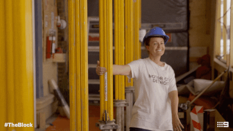 Channel 9 Blockhead GIF by The Block