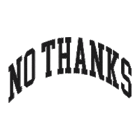 No Thank You Sticker by LULUSIMONSTUDIO