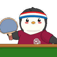 Serve Ping Pong Sticker by Pudgy Penguins