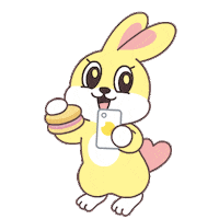 Bunny Eating Sticker by samlip