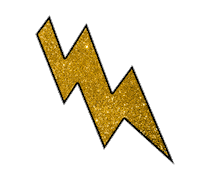 lightning bolt glitter Sticker by Tilly Thomas lux