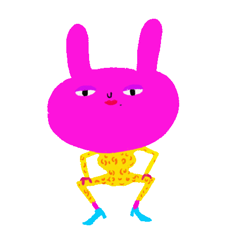Happy Bunny Sticker by curly_mads