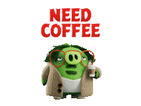 tired coffee Sticker by Angry Birds Movie